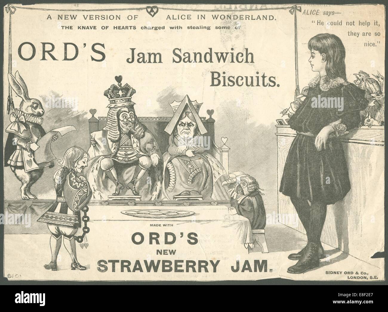 Sidney Ord Jam Sandwich Biscuit, 1890s. Artist: Unknown Stock Photo