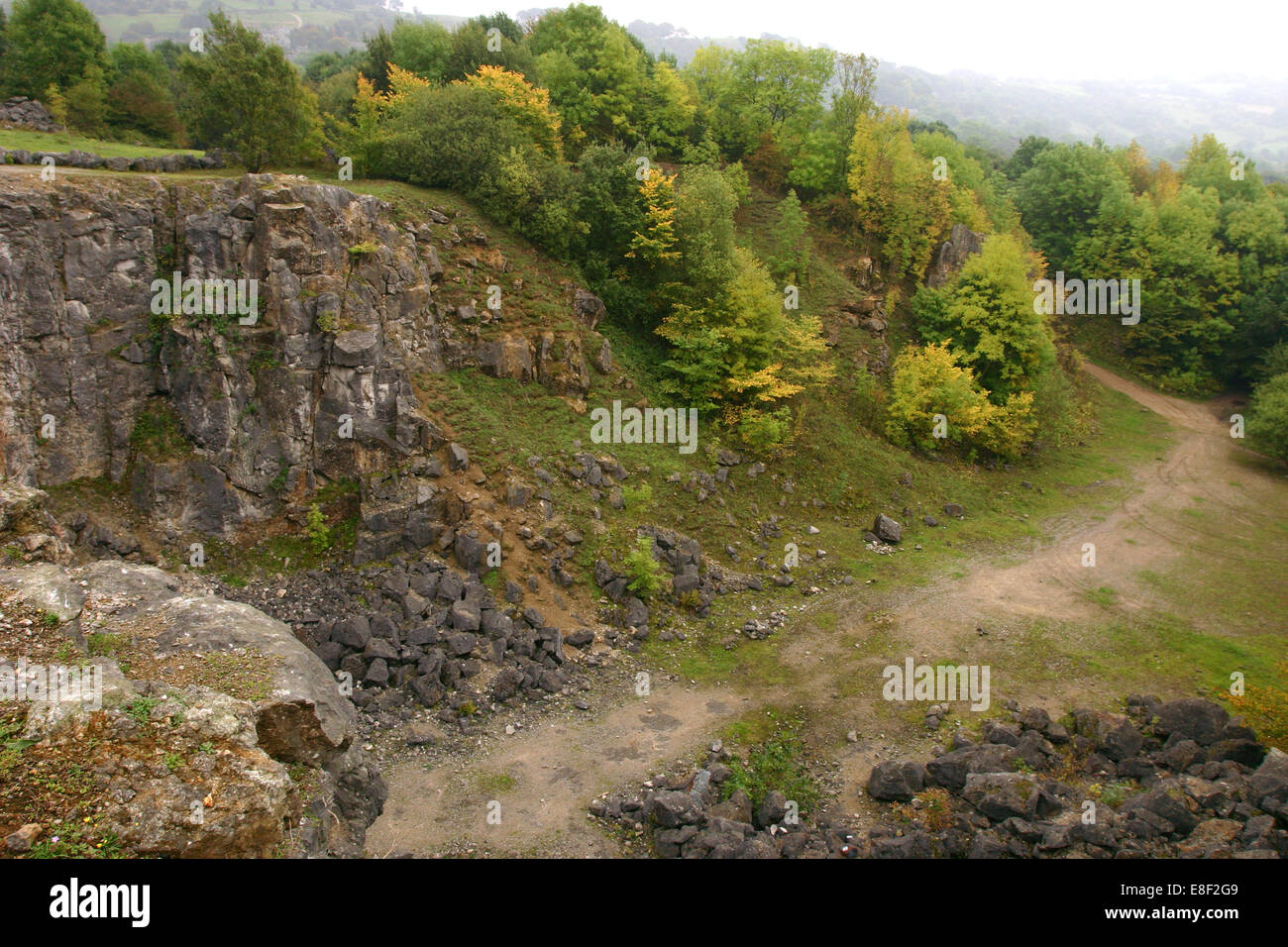 Stone quarry, The National Stone Centre, Derbyshire, 2005 Stock Photo - Alamy