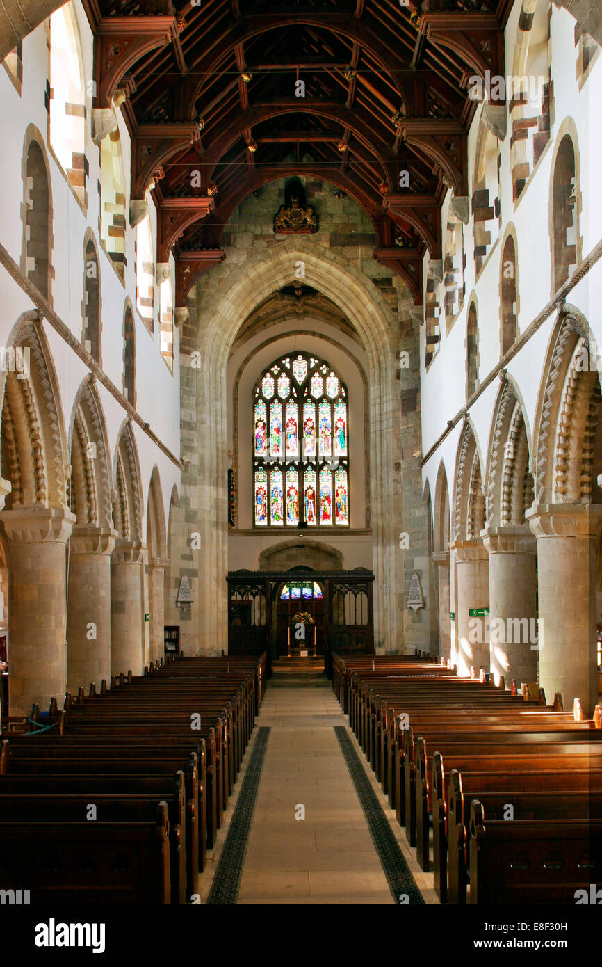 Interior of Wimborne Minster, Dorset Stock Photo Alamy