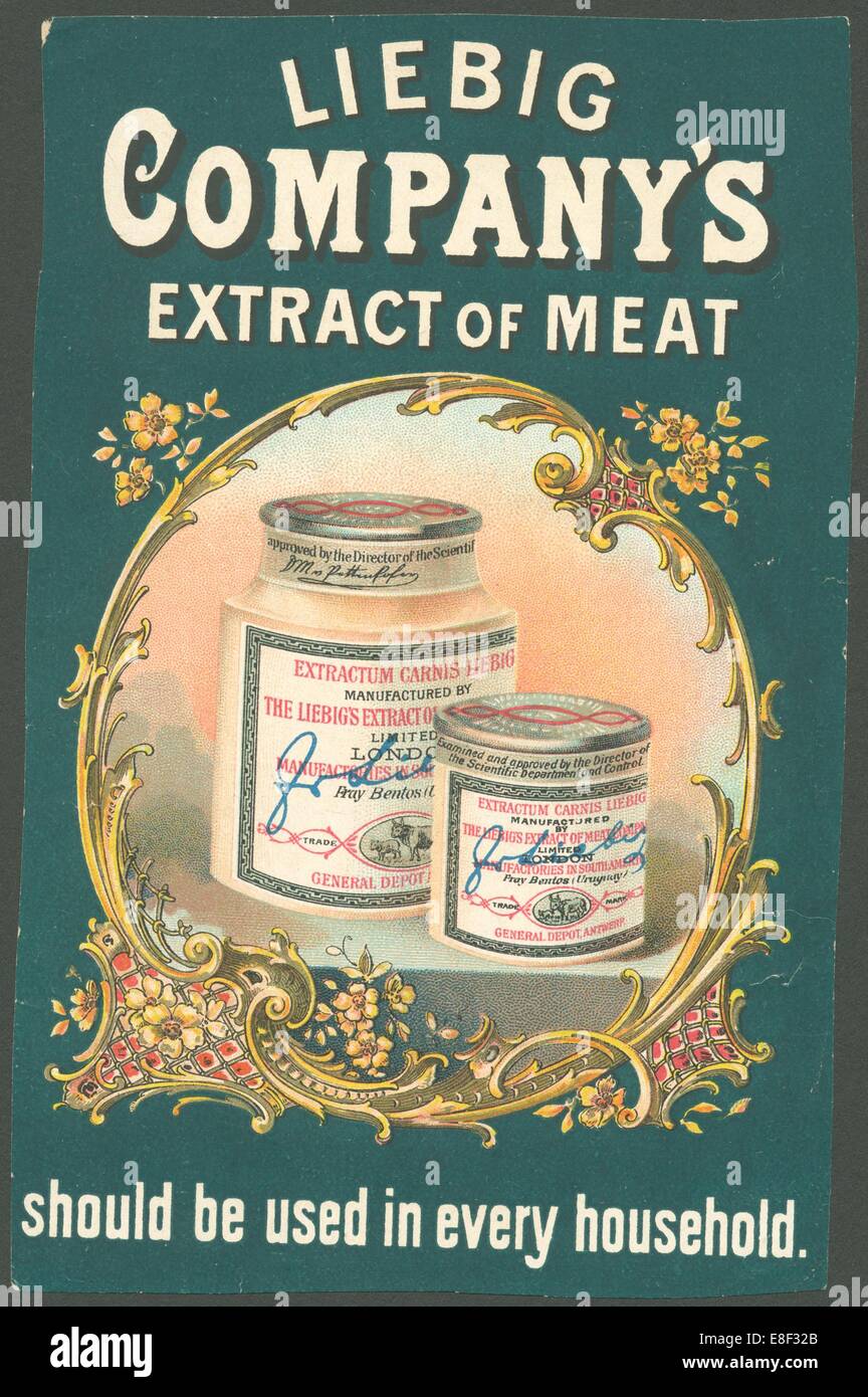 Liebig Company Meat extract, 1880s Stock Photo 74090419 Alamy