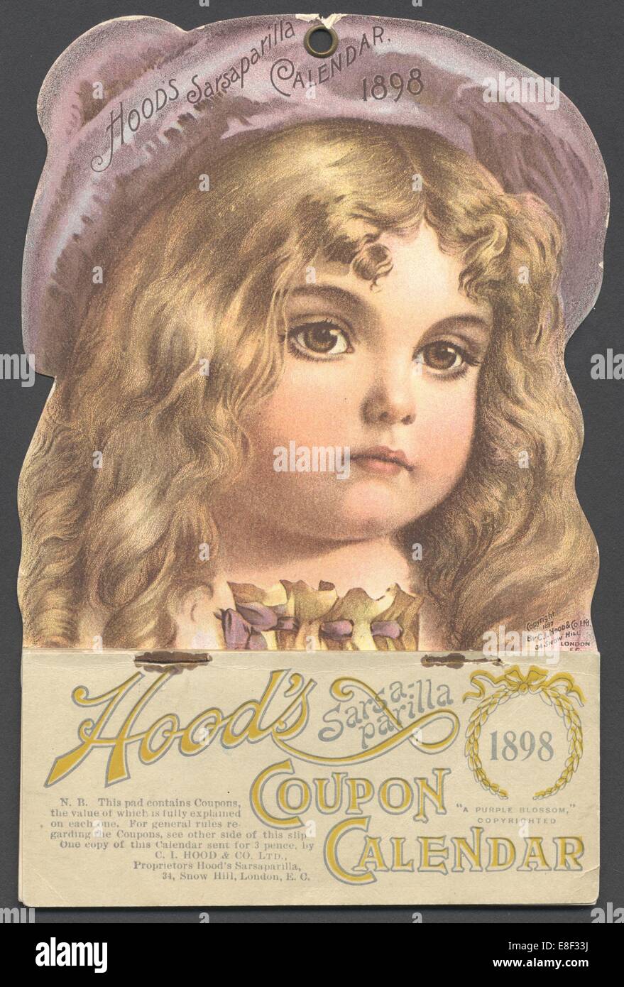 Hood's Sarsaparilla, 1898. Artist: Unknown Stock Photo