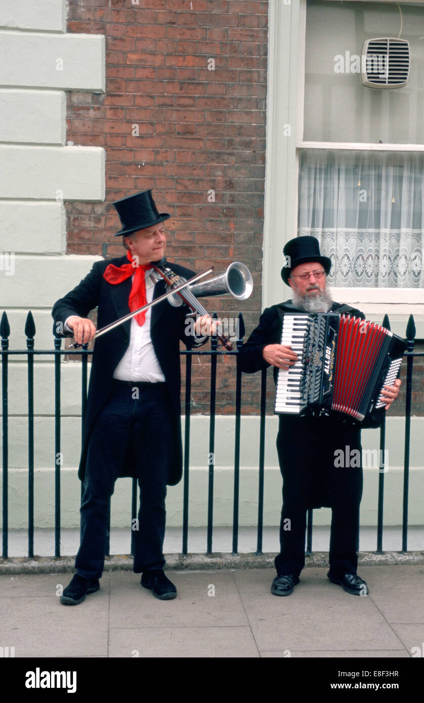 Musicians, Dickens Festival, Rochester, Kent. Stock Photo