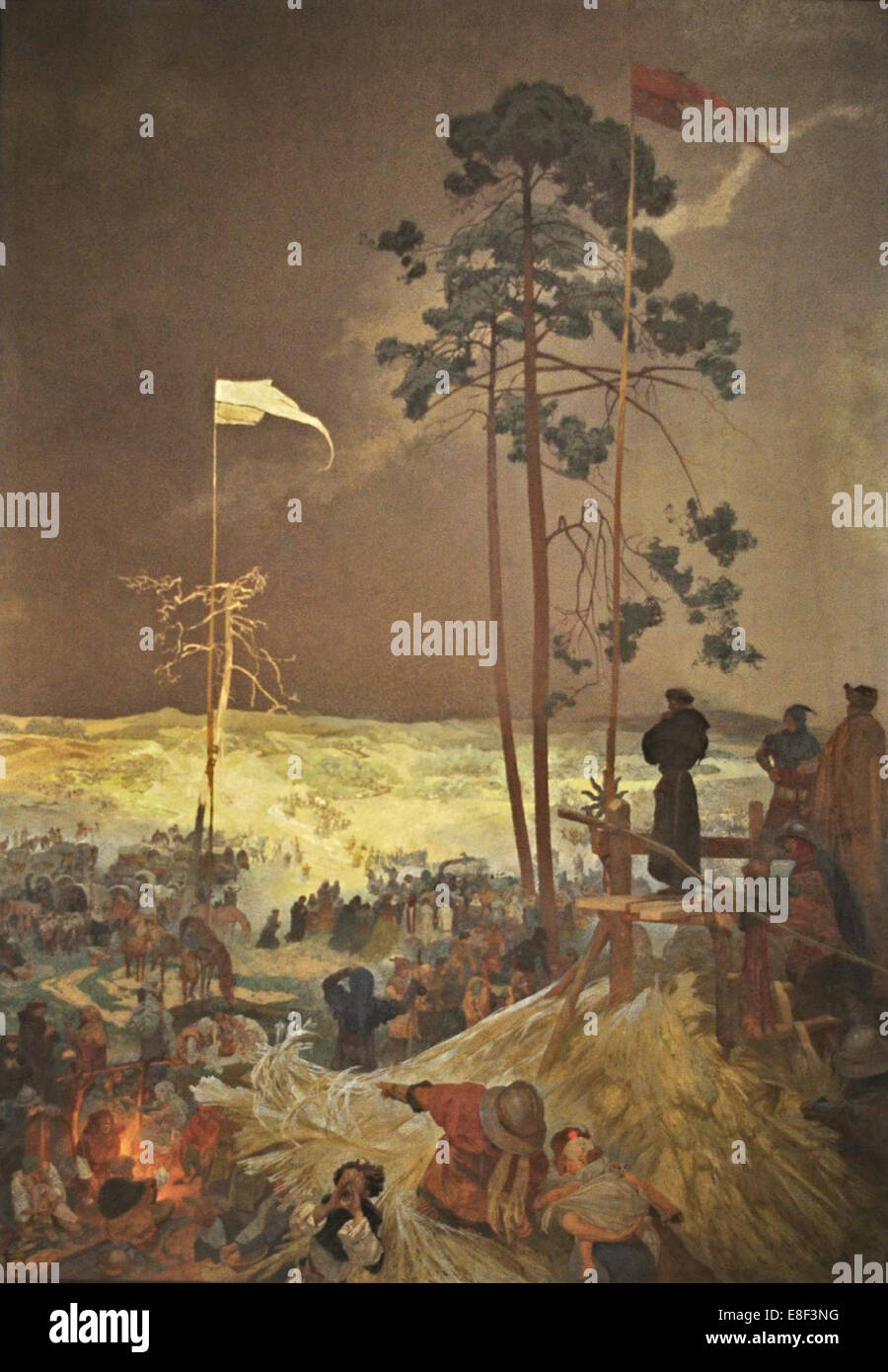 The Meeting Na Krizkach  (The cycle The Slav Epic). Artist: Mucha, Alfons Marie (1860-1939) Stock Photo