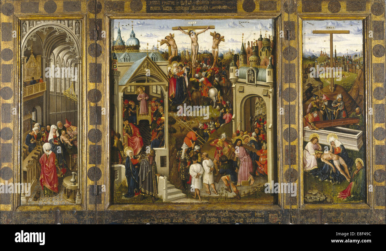 Scenes from the Life of Christ (Triptych). Artist: Alincbrot (Alimbrot), Louis (Lodewijk) (ca 1410-1460) Stock Photo