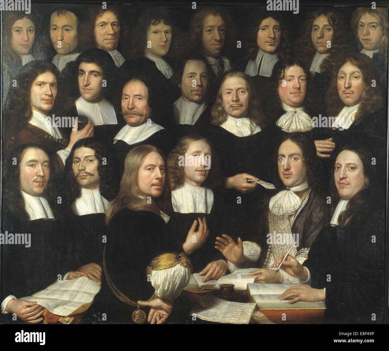 Group Portrait of the Mint Masters of Dordrecht. Artist Hoogstraten