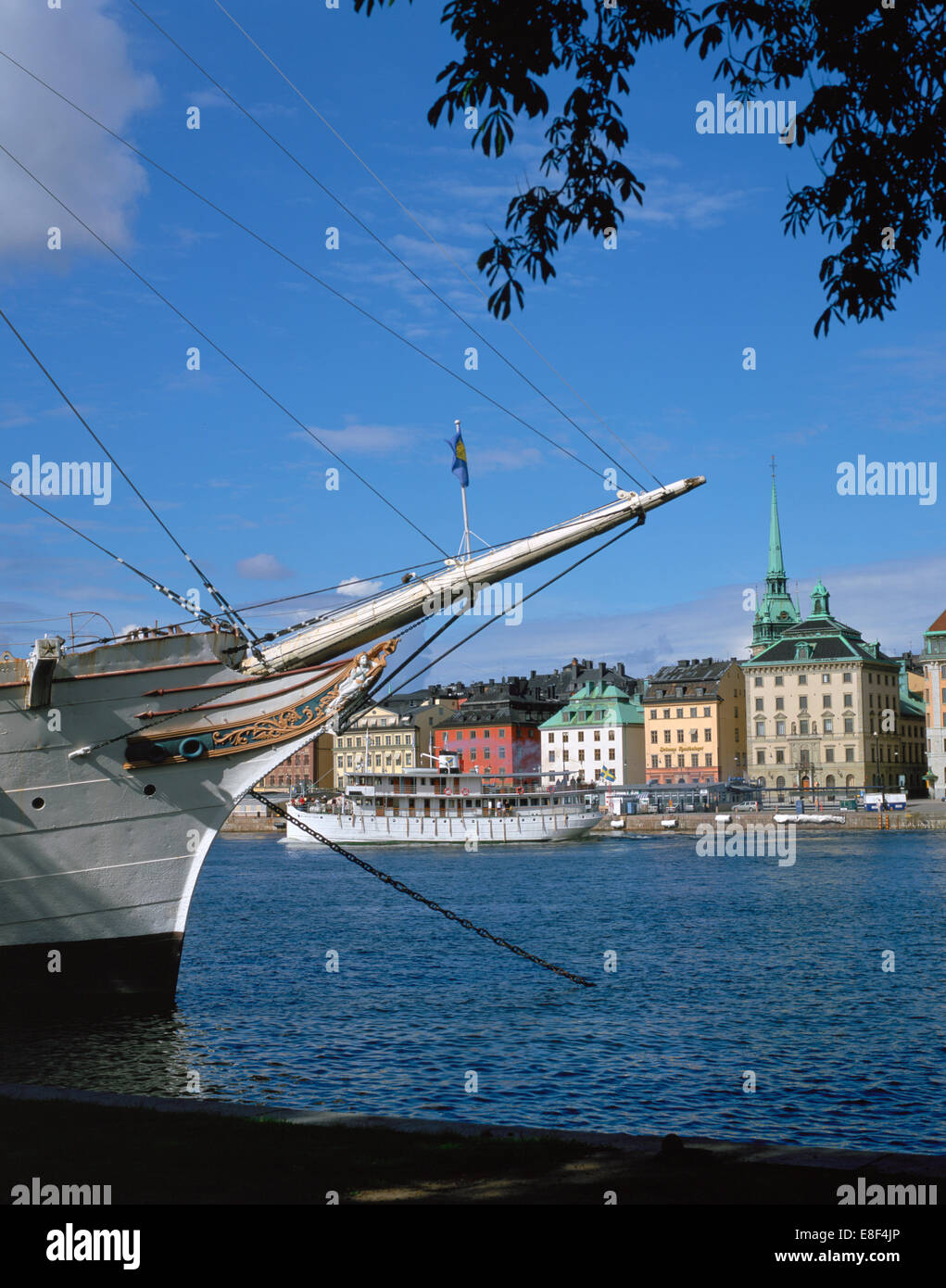 'AF Chapman' sailing ship (youth hostel), Stockholm, Sweden Stock Photo