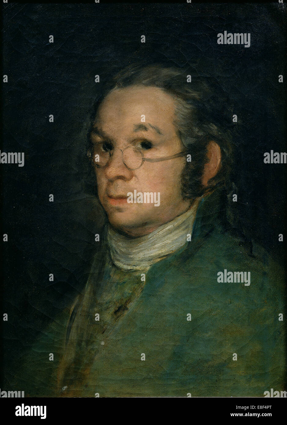 Self-Portrait with Glasses. Artist: Goya, Francisco, de (1746-1828) Stock Photo