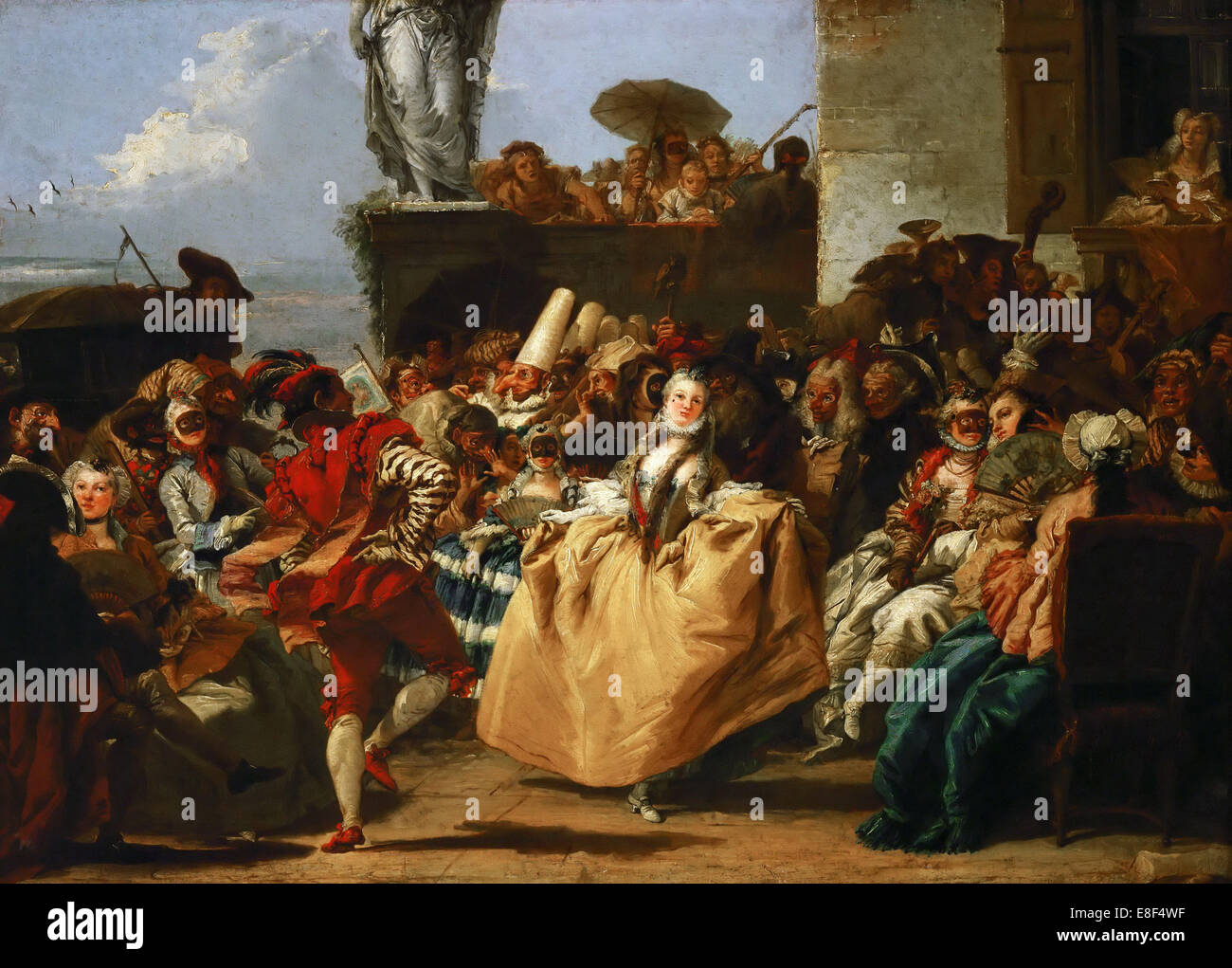 Carnival Scene (The Minuet). Artist: Tiepolo, Giandomenico (1727-1804) Stock Photo