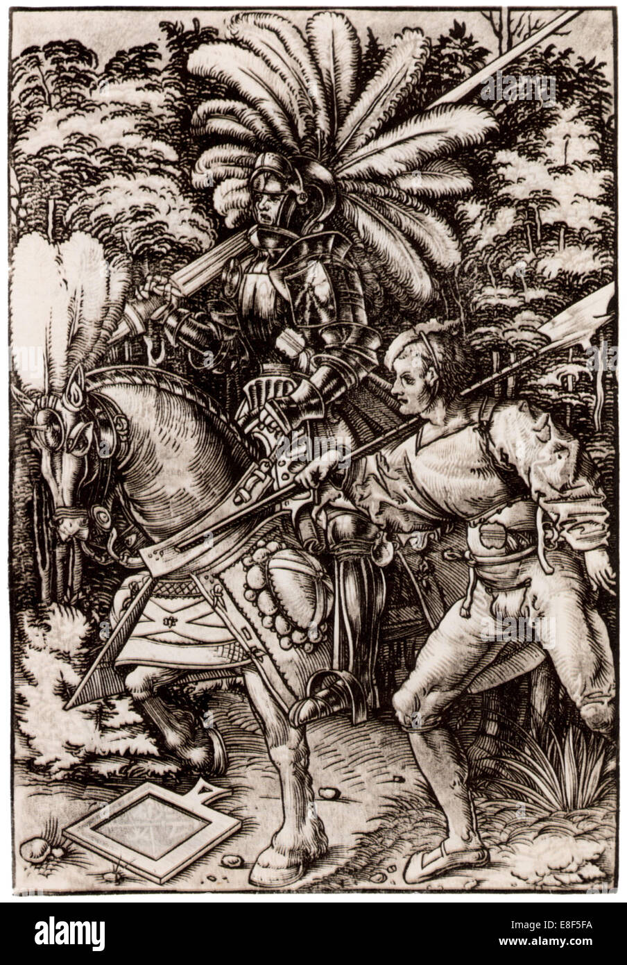 Knight and Halberdier. Artist: Wechtlin, Hans (Johannes) (active 1502-
