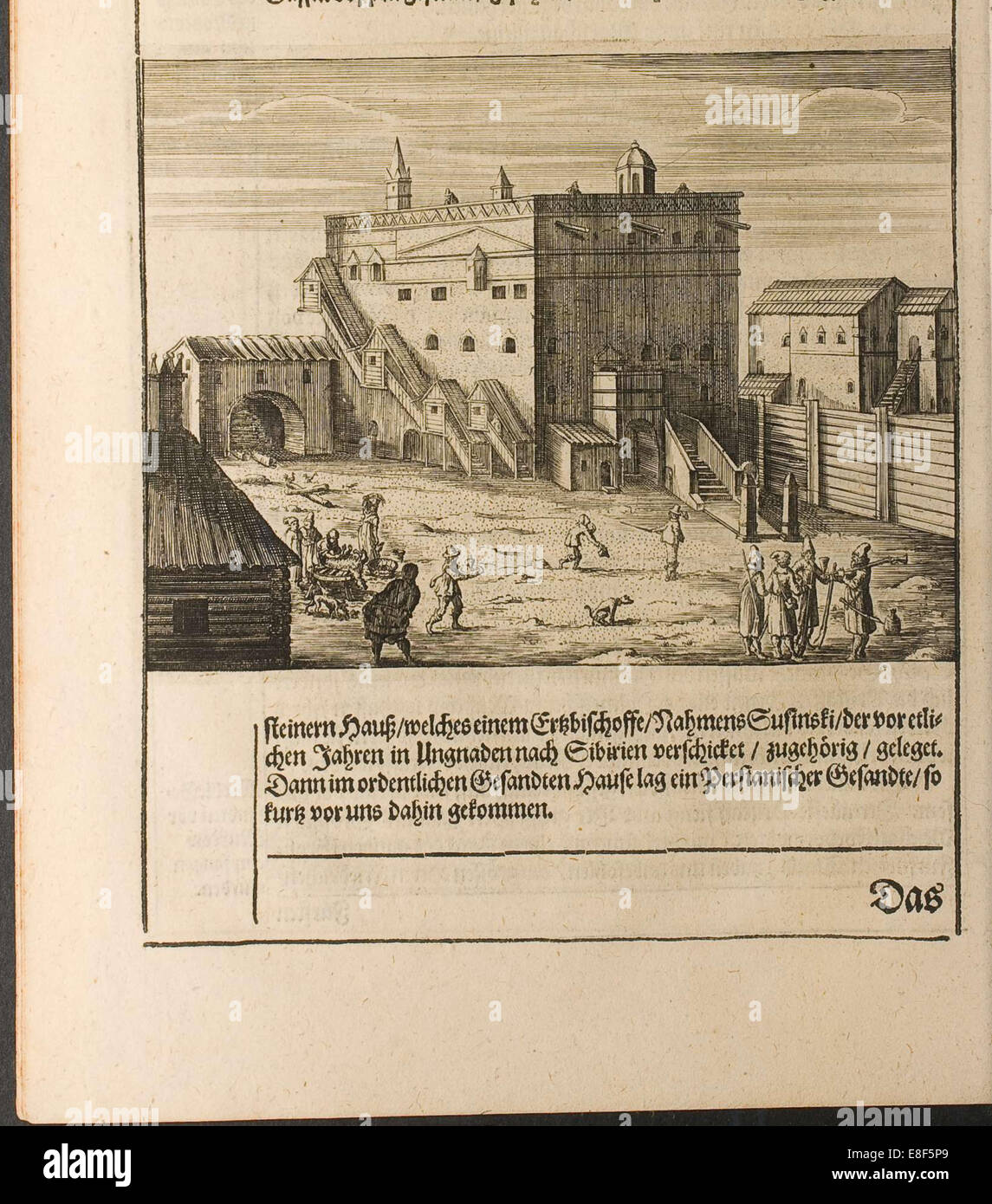 The Streltsy in Kitay-gorod (Illustration from Travels to the Great Duke of Muscovy and the King of Artist: Rothgiesser, Christian Lorenzen (?-1659) Stock Photo