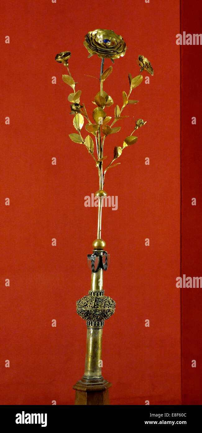 The Golden Rose. Artist: Minucchio da Siena (active 14th cen.) Stock Photo