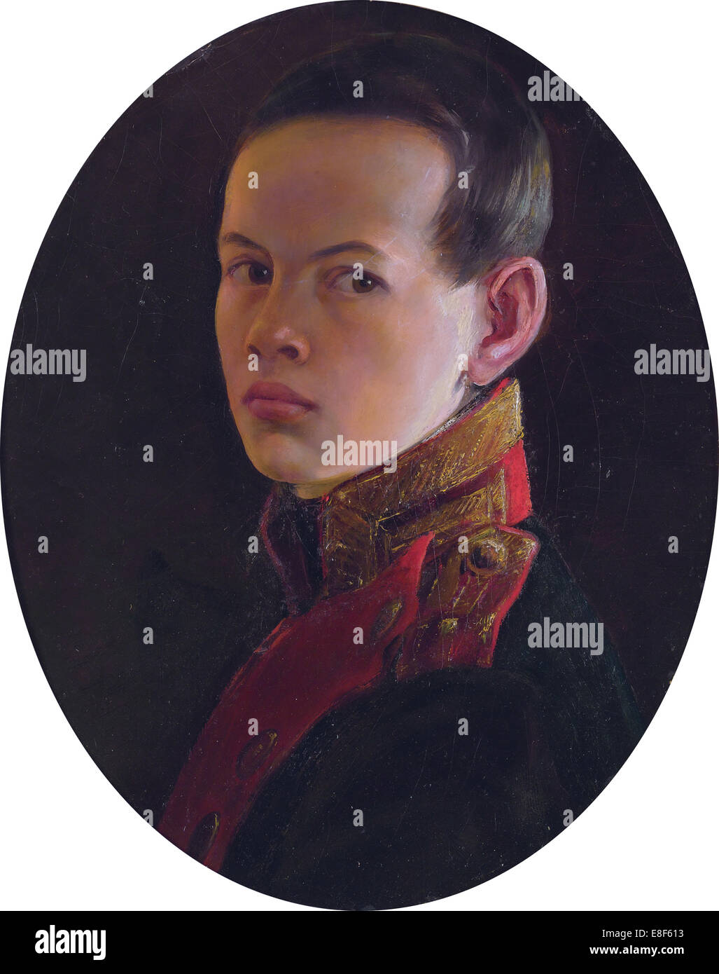 Portrait of the Crown prince Alexander Nikolayevich (1818-1881). Artist: Dawe, George (1781-1829) Stock Photo