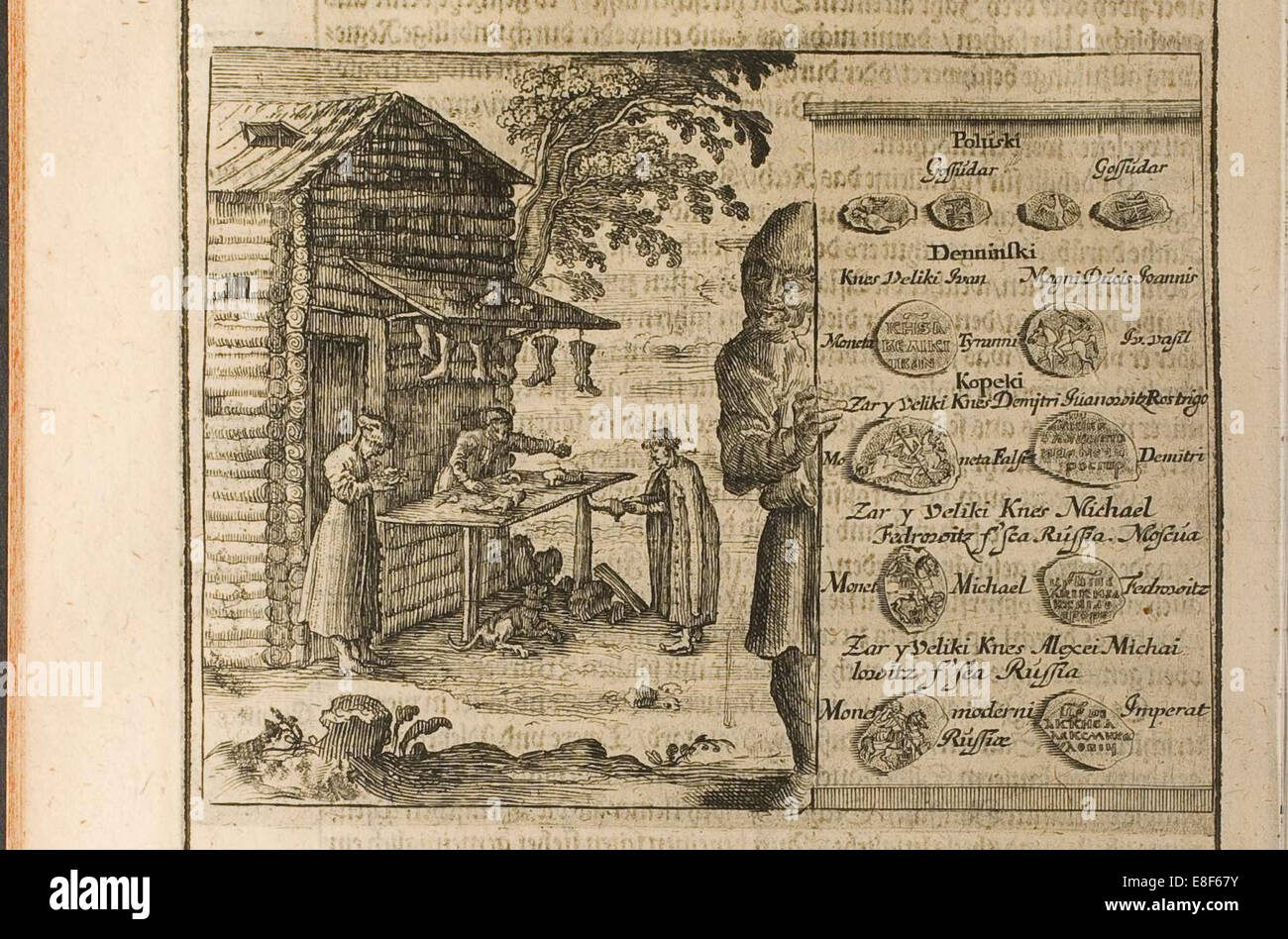 Money and Trade in Muscovy (Illustration from Travels to the Great Duke of Muscovy and the King of  Artist: Rothgiesser, Christian Lorenzen (?-1659) Stock Photo