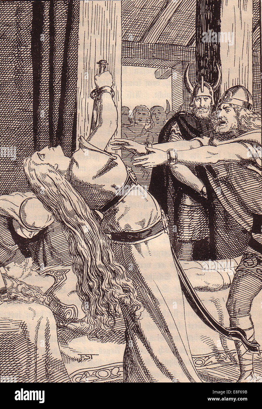 Illustration for The Edda: Germanic Gods and Heroes by Hans von Wolzogen. Artist: Stassen, Franz (1869-1949) Stock Photo