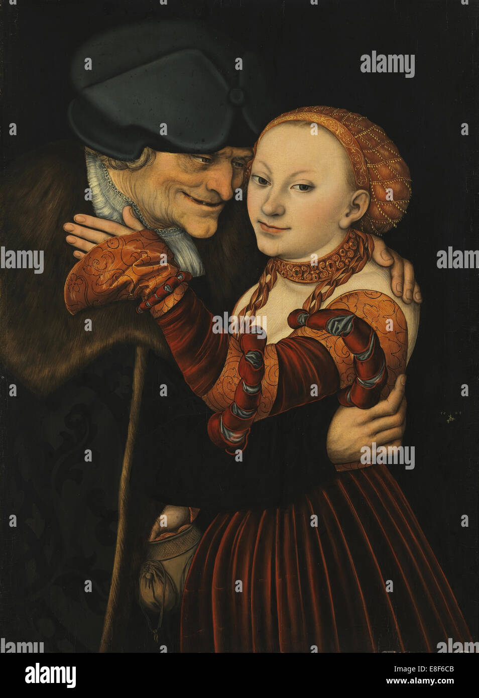 The Unequal Couple. Artist: Cranach, Lucas, the Elder (1472-1553) Stock Photo