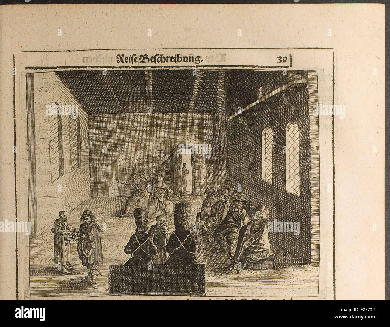 Ambassadorial Prikaz (Posolsky Prikaz) in Muscovy (Illustration from Travels to the Great Duke of M Artist: Rothgiesser, Christian Lorenzen (?-1659) Stock Photo