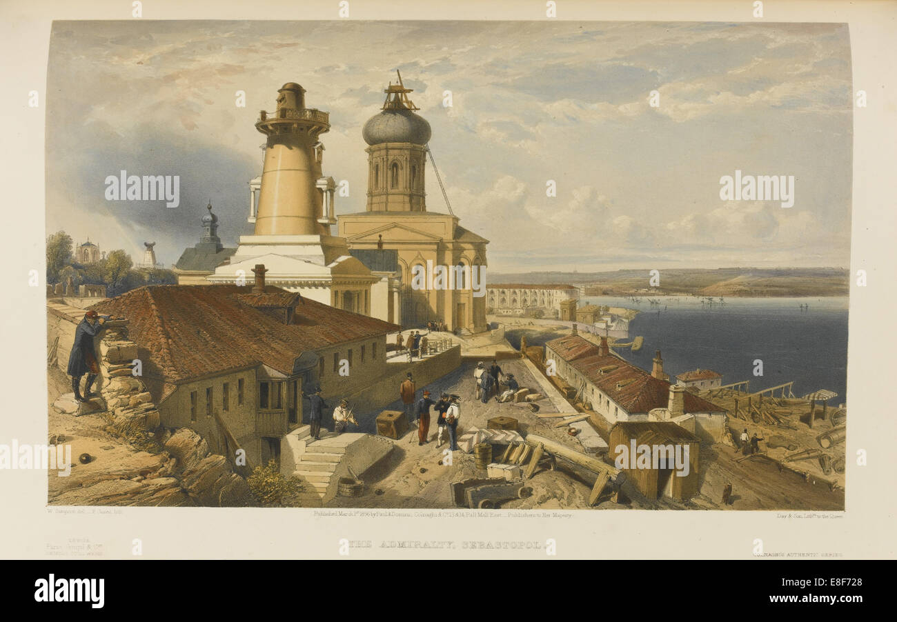 The Admiralty, Sevastopol. Artist: Simpson, William (1832-1898) Stock Photo