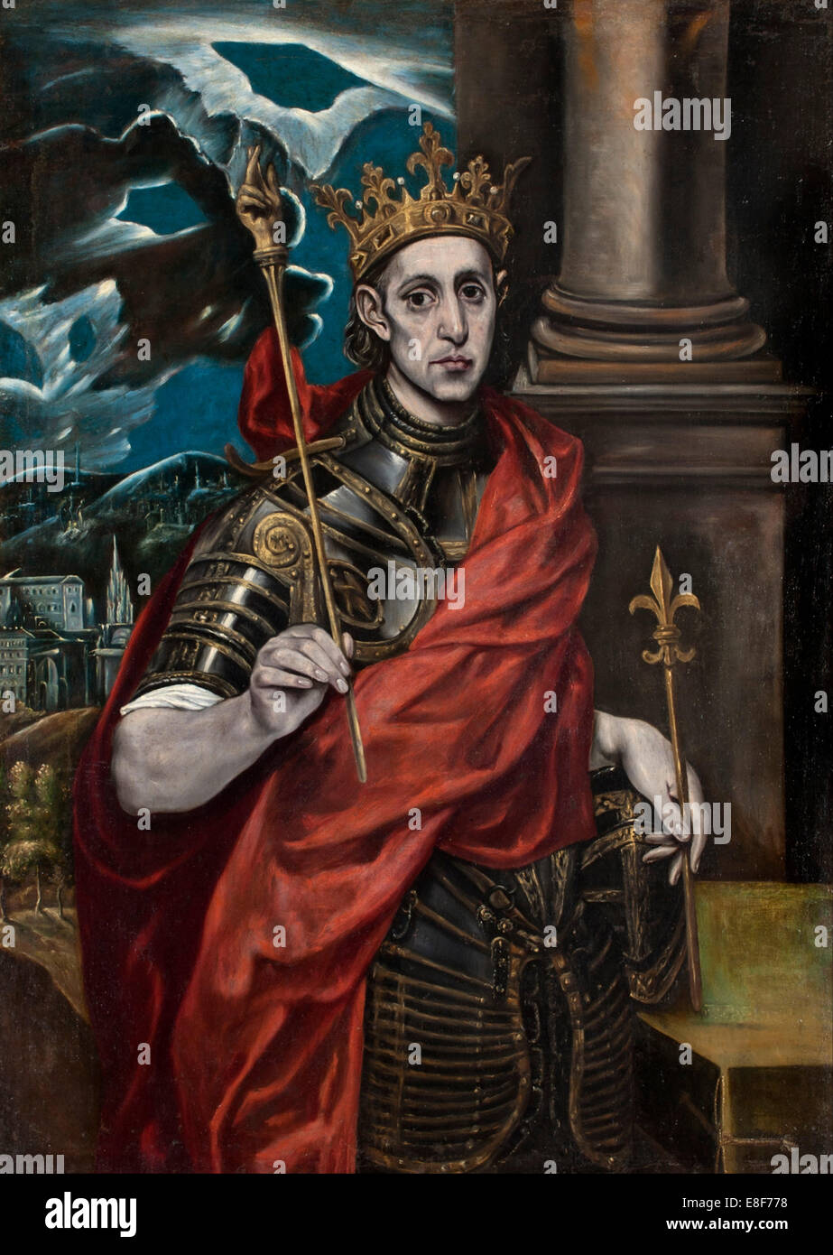 Saint Louis IX of France. Artist: El Greco, (Studio of) Stock Photo