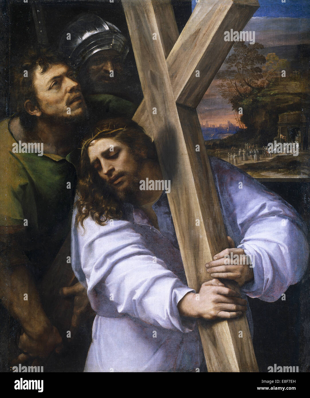 Christ Carrying the Cross. Artist: Piombo, Sebastiano, del (1485-1547) Stock Photo