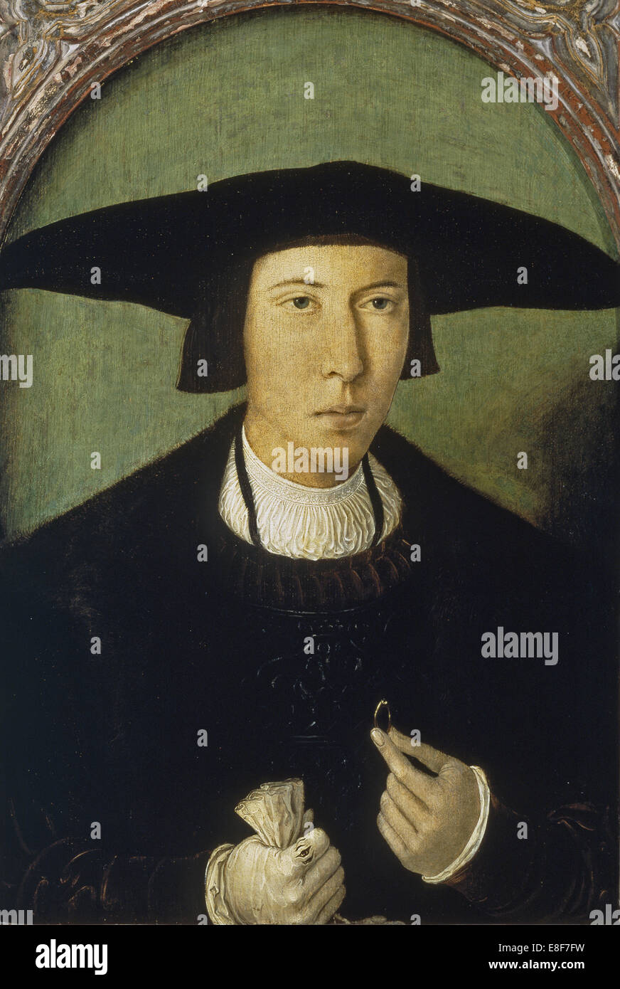 Portrait of a Young Man. Artist: Mostaert, Jan (1472/73-1555/56 Stock ...