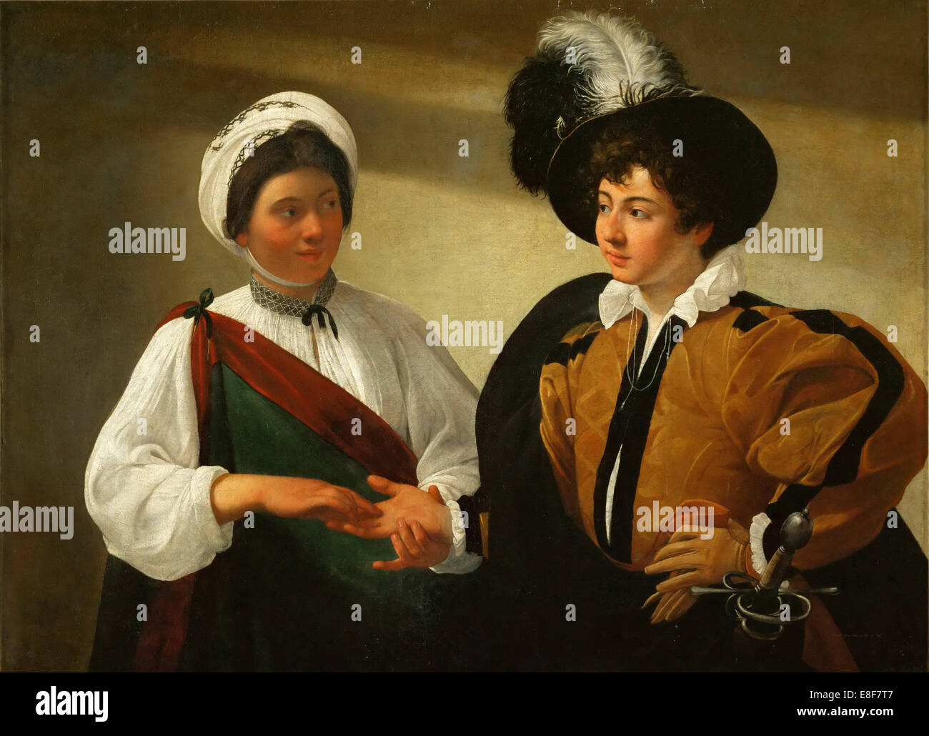 The Fortune Teller. Artist Caravaggio, Michelangelo (15711610 Stock Photo Alamy