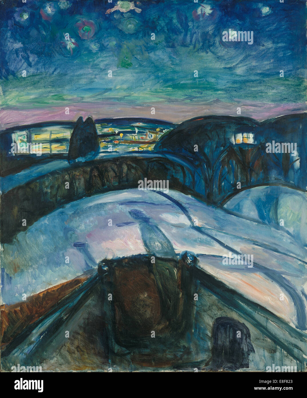The Starry Night. Artist: Munch, Edvard (1863-1944 Stock