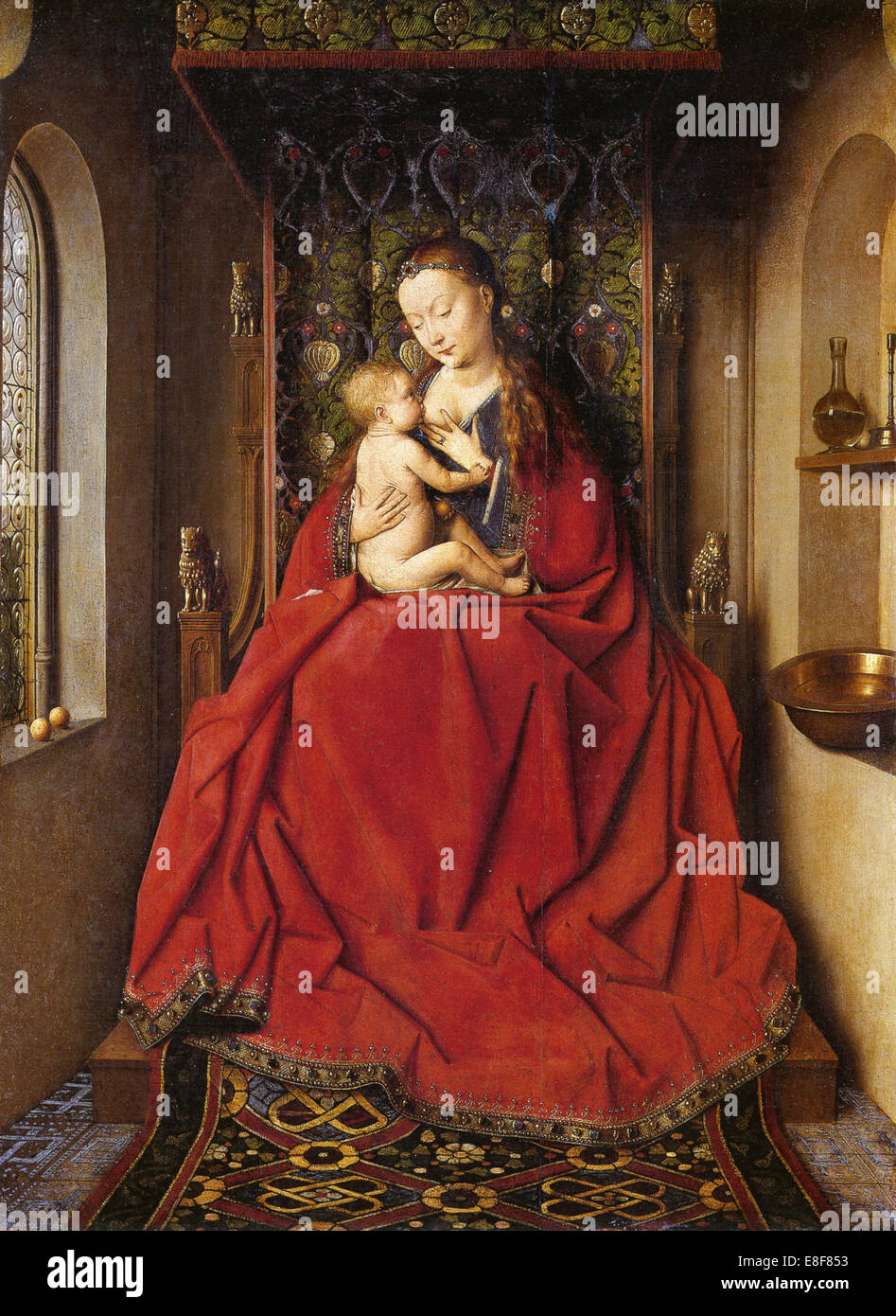 The Lucca Madonna. Artist: Eyck, Jan van (1390-1441) Stock Photo