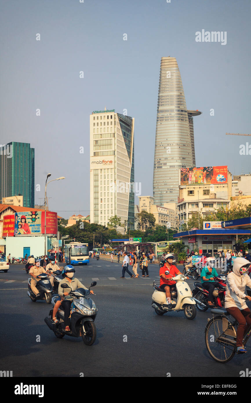 Vietnam, Ho Chi Minh City (Saigon), Dong Khoi, city traffic Stock Photo