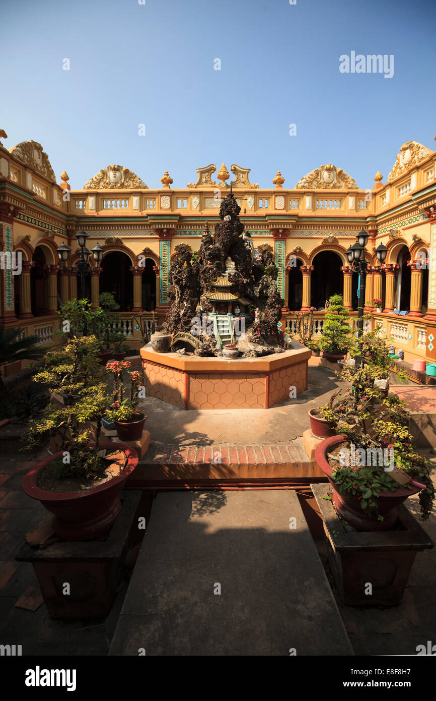 Vietnam, Mekong Delta, My Tho, Vinh Trang Pagoda Stock Photo