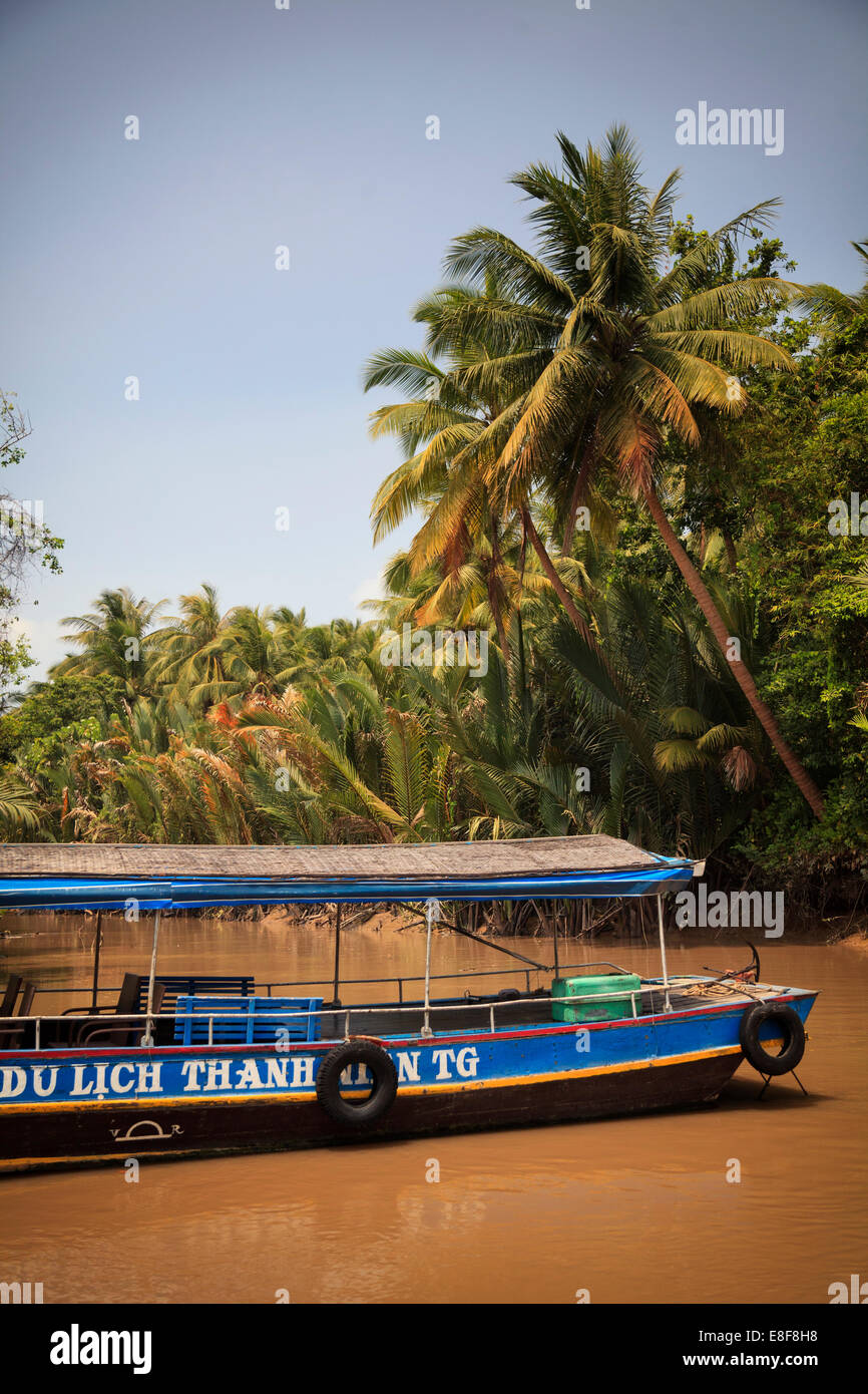 Vietnam, Mekong Delta, My Tho, Tourist boats on the delta canals Stock ...