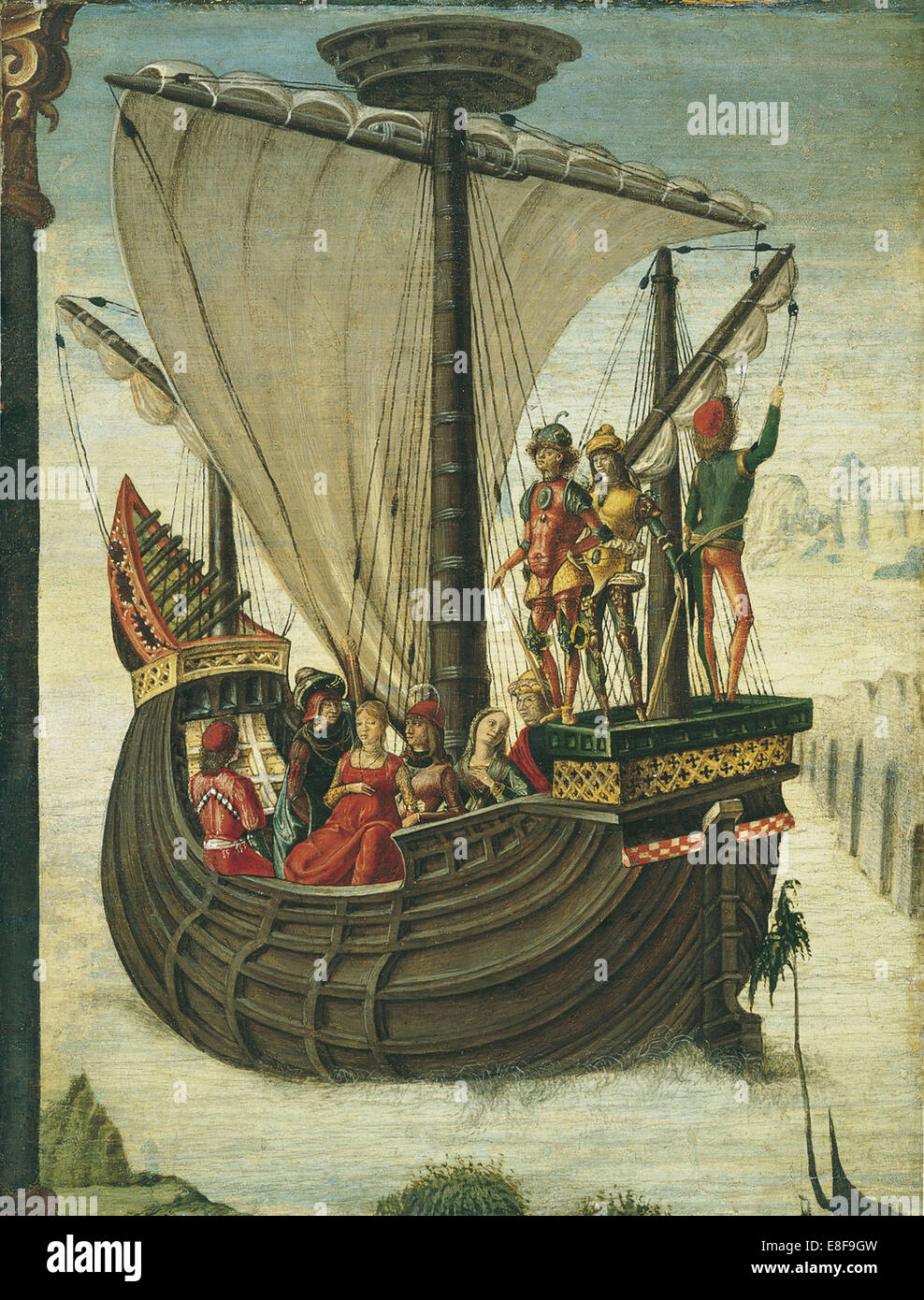 The Argonauts leaving Colchis. Artist: De' Roberti, Ercole (c. 1450-1496) Stock Photo