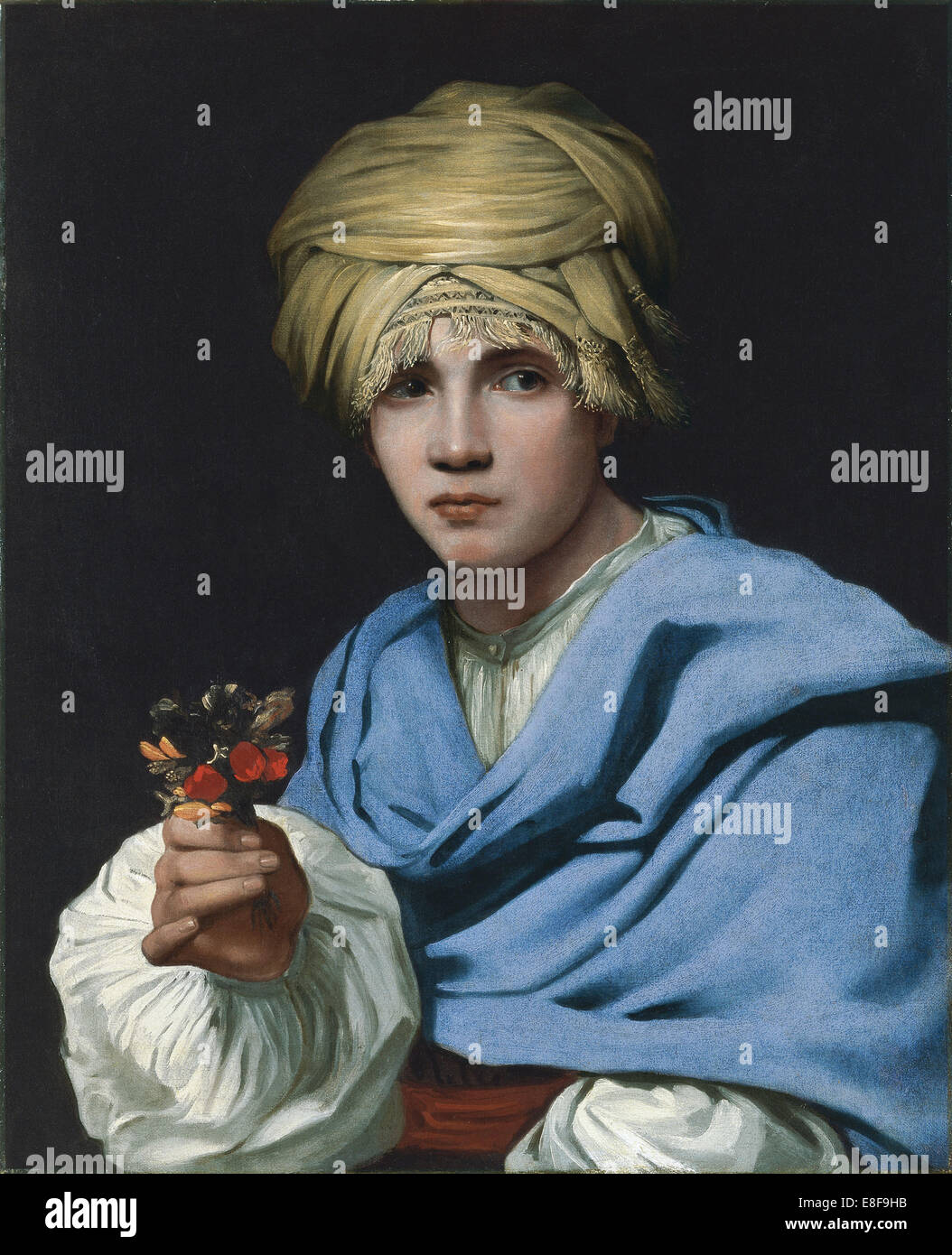 Boy in a Turban holding a Nosegay. Artist: Sweerts, Michiel (1618-1664) Stock Photo
