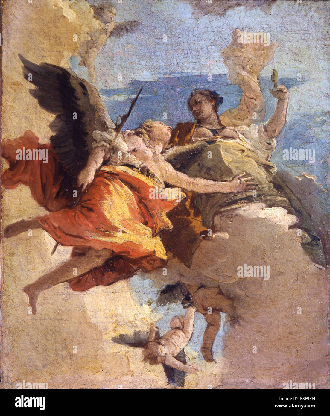 Allegory of Virtue and Nobility. Artist: Tiepolo, Giambattista (1696-1770) Stock Photo