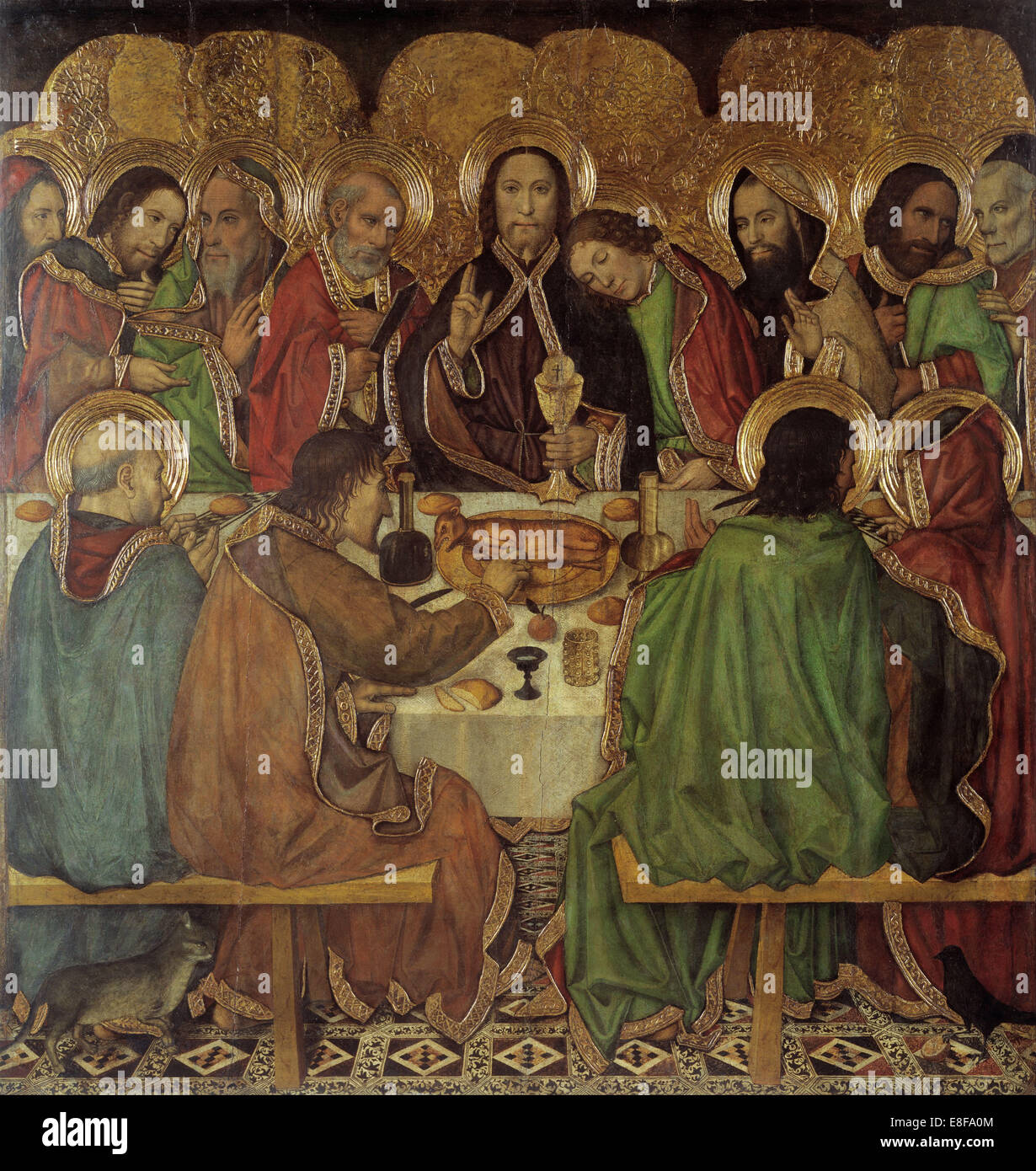 The Last Supper. Artist: Huguet, Jaume (1412-1492) Stock Photo