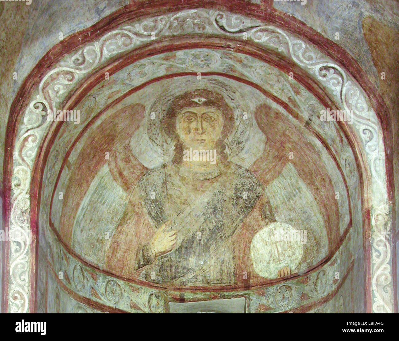 Saint Michael the Archangel. Artist: Ancient Russian frescos Stock Photo