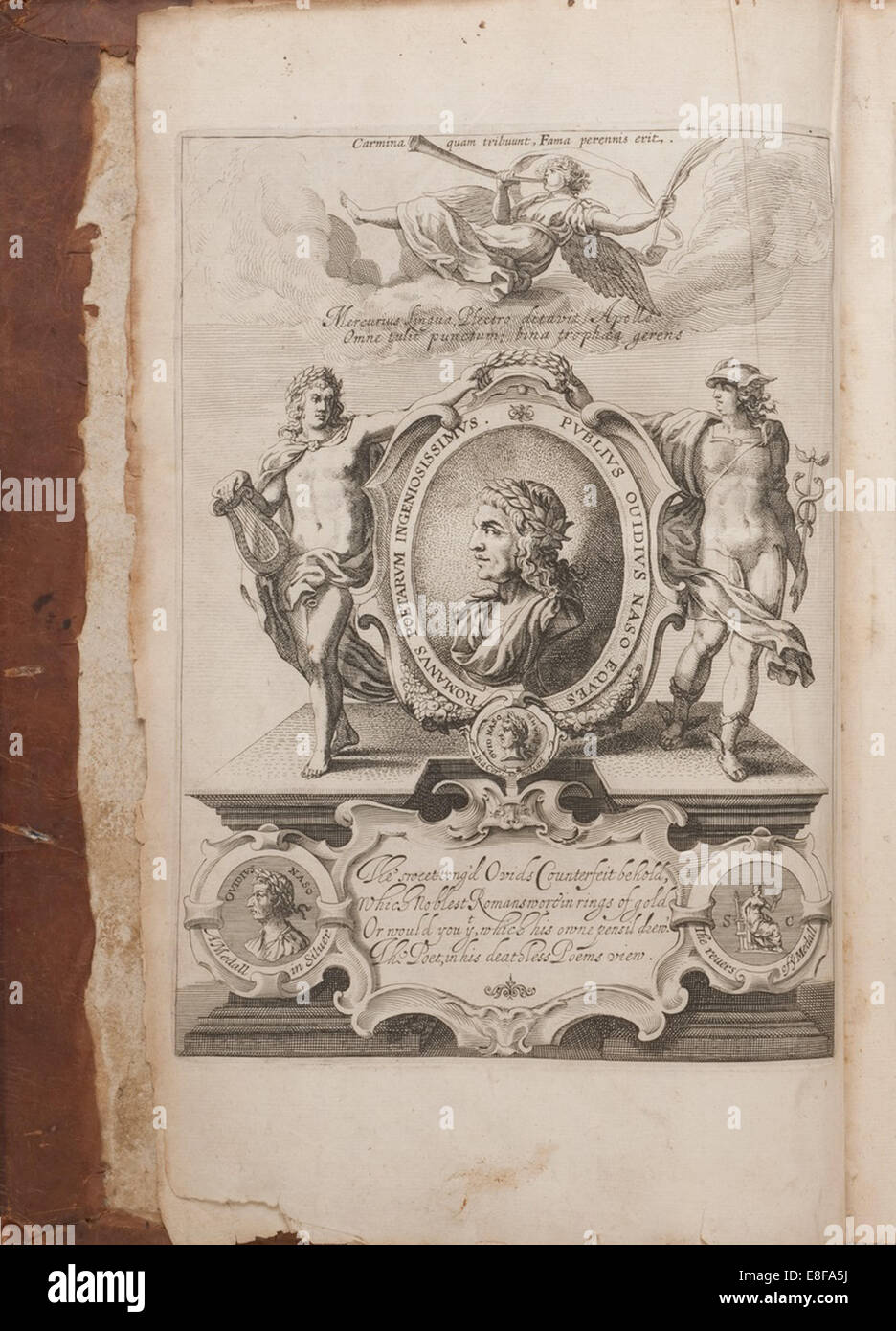 Frontispiece with Portrait of Ovid, Metamorphoses, Oxford, 1632. Artist: Anonymous Stock Photo