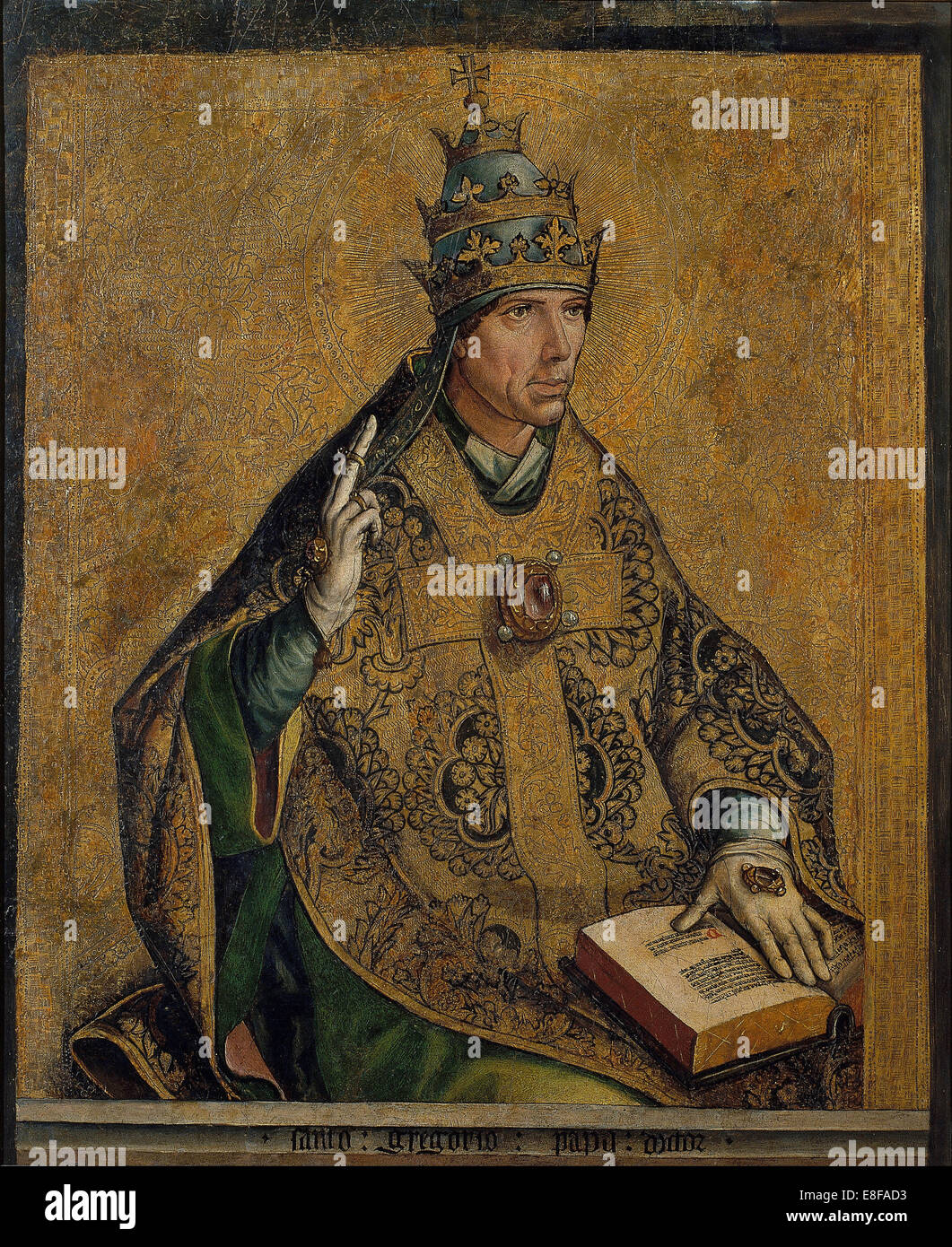 Saint Gregory the Great. Artist: Berruguete, Pedro (1450-1503) Stock Photo