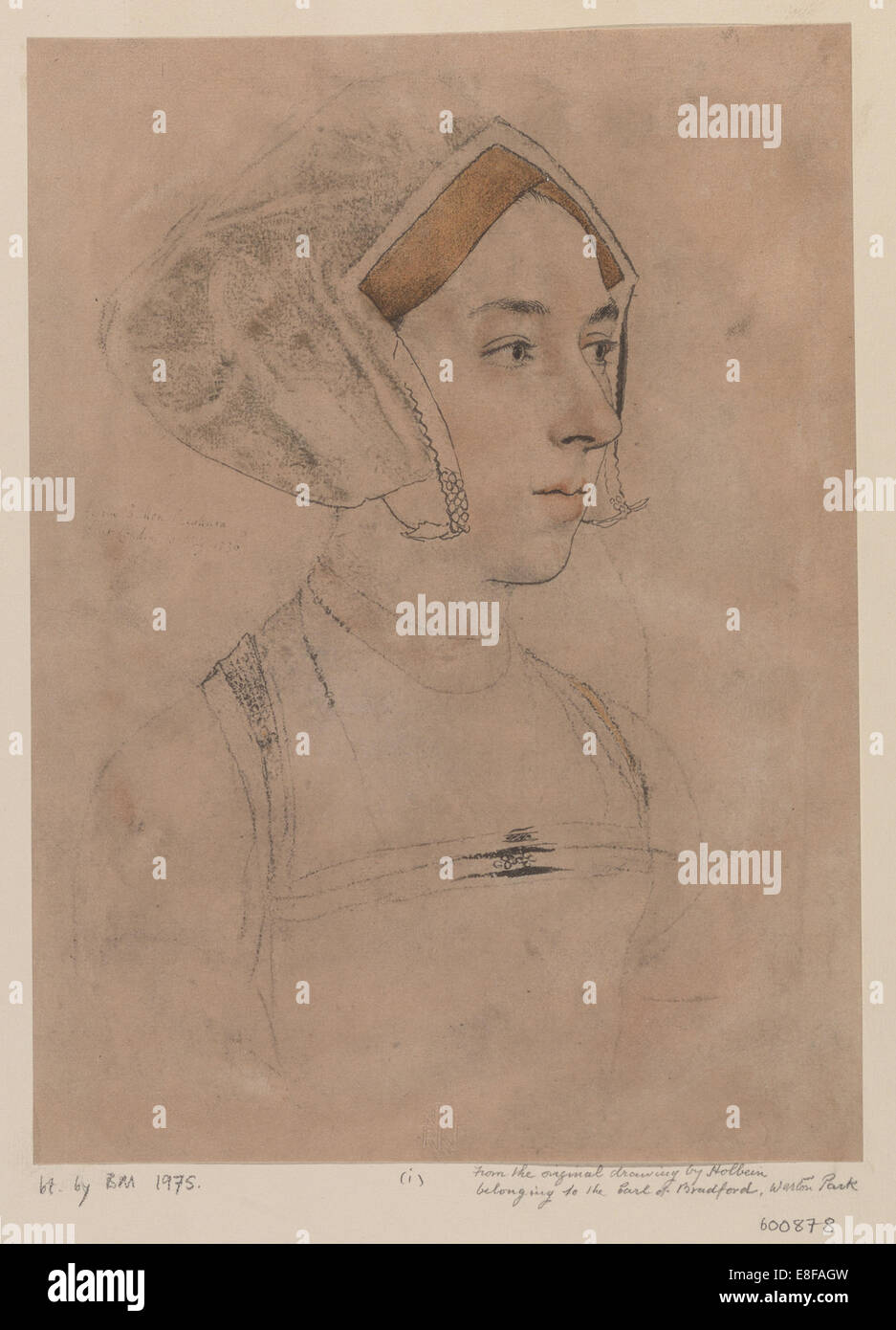 Anne Boleyn. Artist: Holbein, Hans, (Circle of) Stock Photo