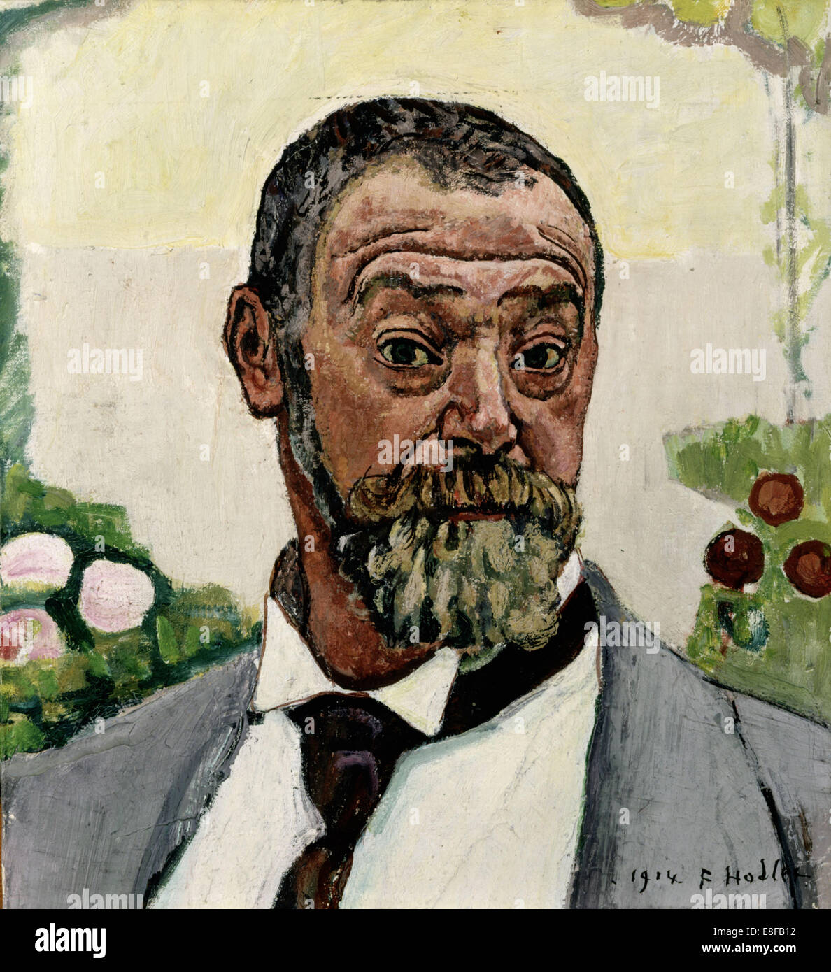 Self-Portrait. Artist: Hodler, Ferdinand (1853-1918) Stock Photo
