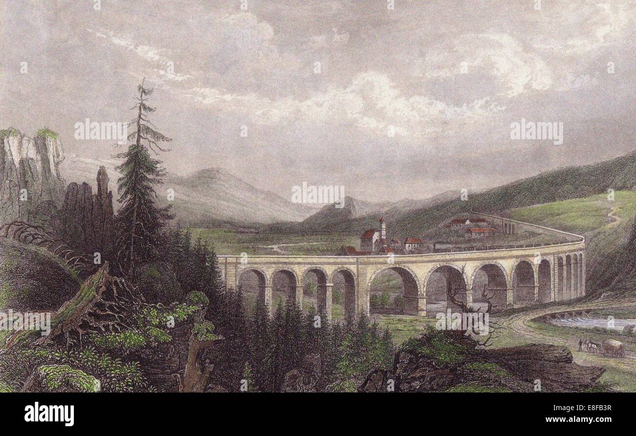 Southern Railway. Viaduct Payerbach, Semmering. Artist: Anonymous Stock Photo
