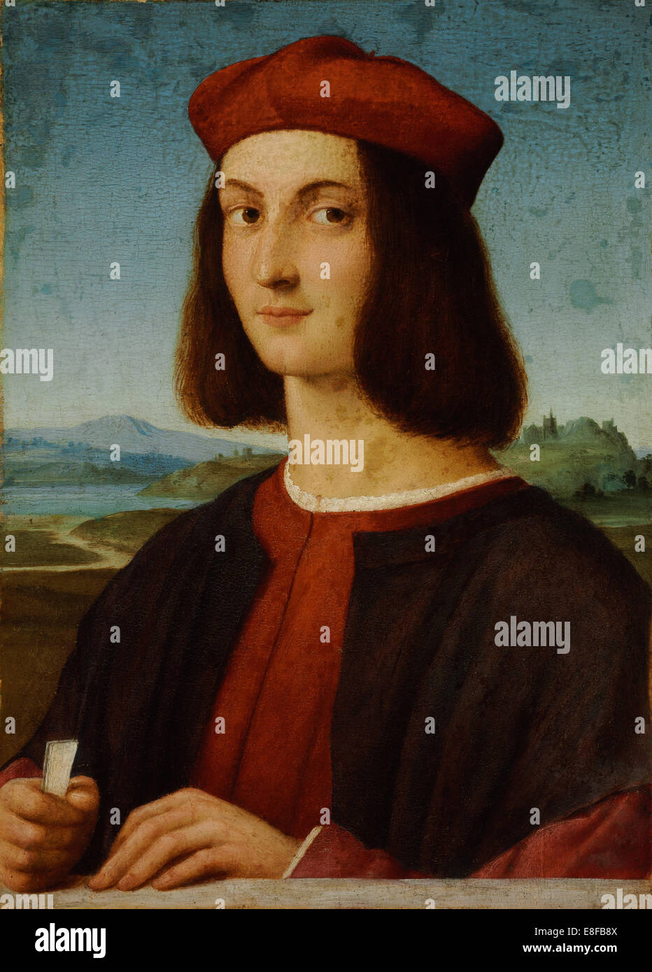 Portrait of Pietro Bembo. Artist: Raphael (1483-1520) Stock Photo