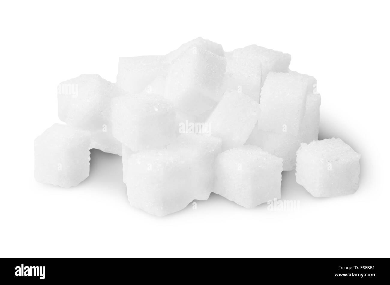 Pile Of Sugar Cubes Isolated On White Background Stock Photo Alamy