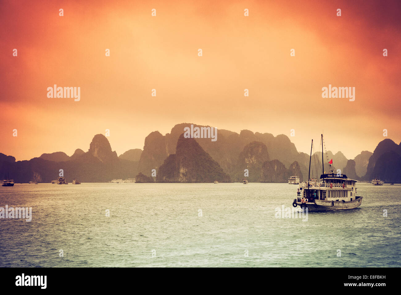 Vietnam, Halong Bay Stock Photo
