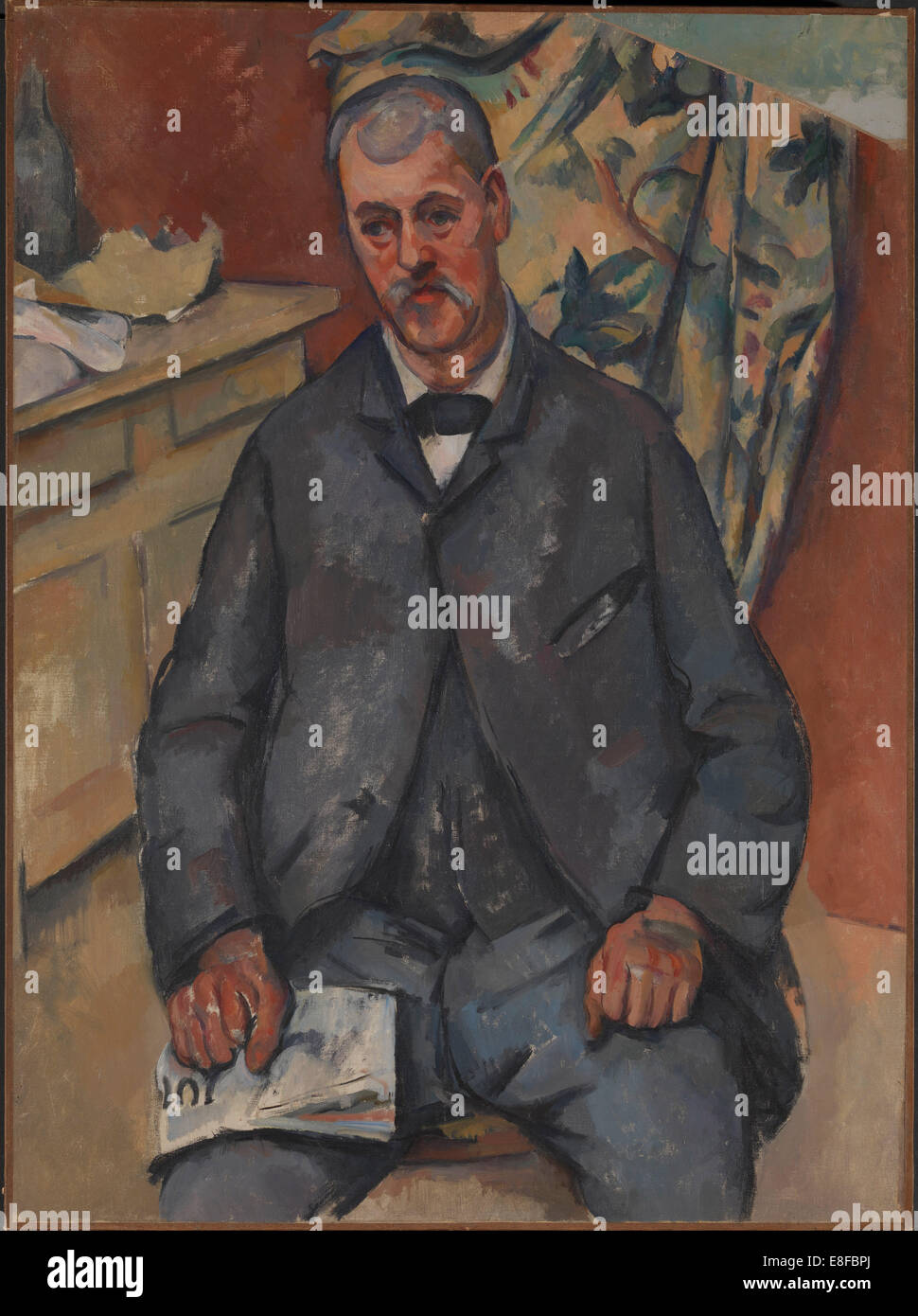 Seated Man. Artist: Cézanne, Paul (1839-1906) Stock Photo
