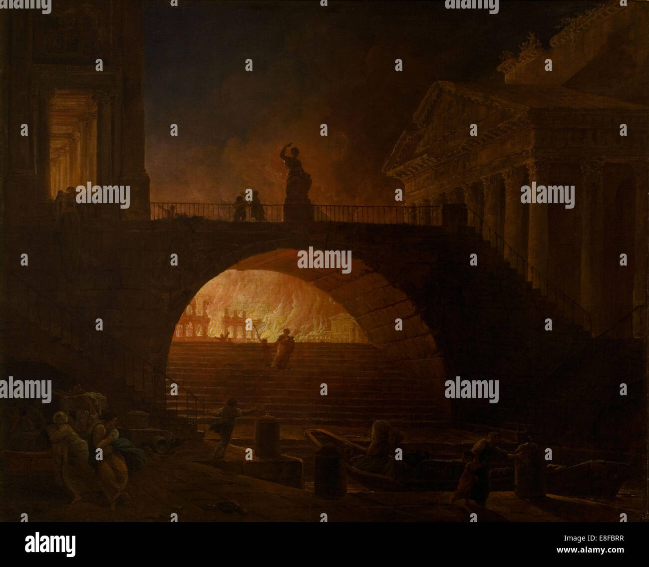 The Burning of Rome. Artist: Robert, Hubert (1733-1808) Stock Photo