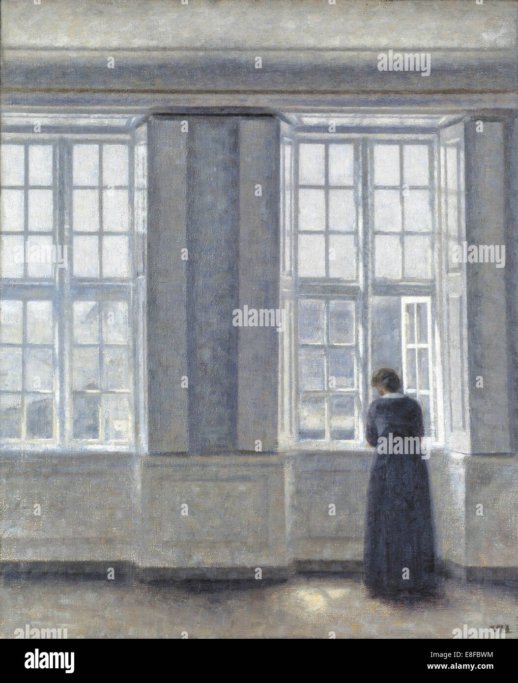 The Tall Windows. Artist: Hammershøi, Vilhelm (1864-1916) Stock Photo