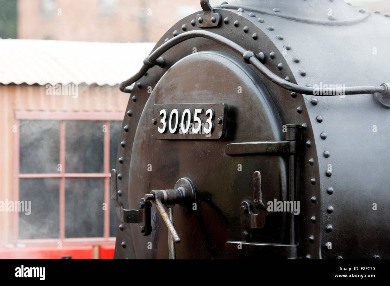 LSWR M7 class steam locomotive No. 30053 on the Severn Valley Railway at Kidderminster station, Worcestershire, UK Stock Photo