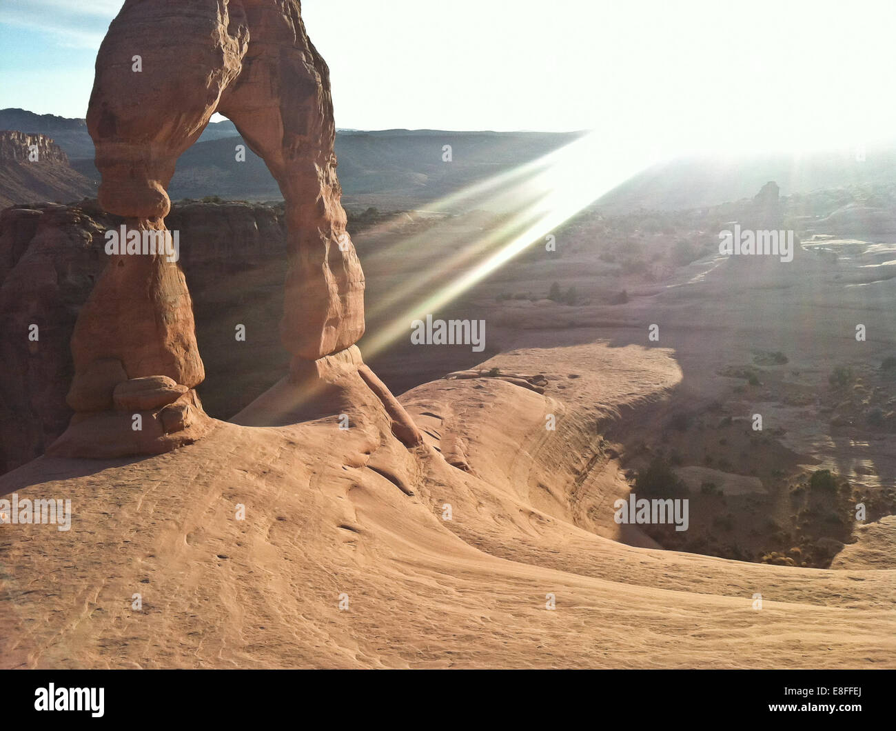 USA, Utah, The Arches National Park, Delicate Arch Stock Photo