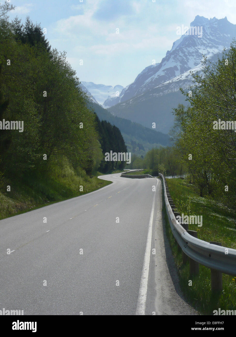 Winding road through mountains, Norway Stock Photo Alamy