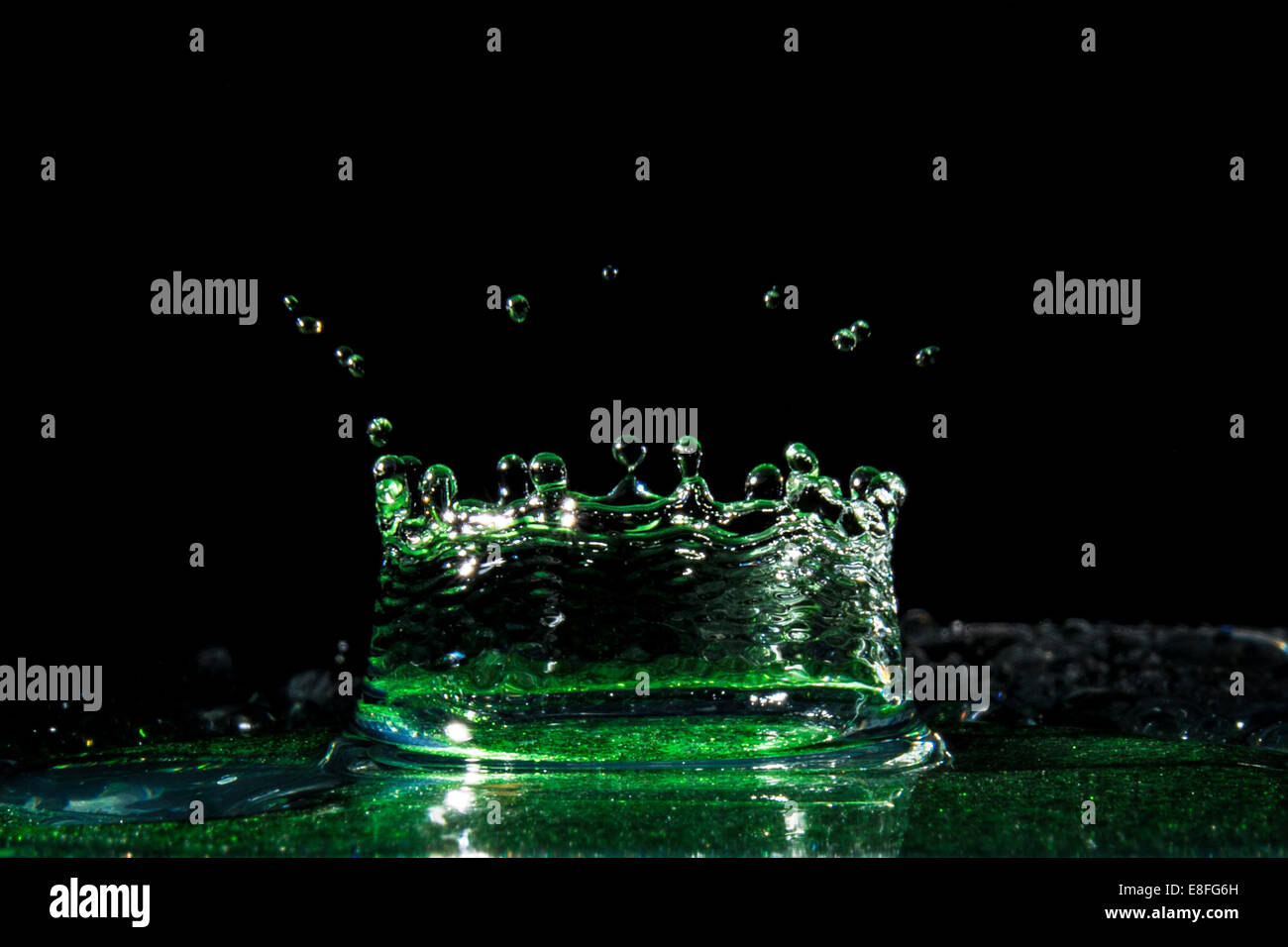 Water Crown splashing in water Stock Photo
